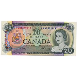 $20.00. 1969 Issue. BC-50bA. Lawson-Bouey. No. *WN1302118. CCCS graded Unc-60.