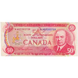 $50.00. 1975 Issue. BC-51aA. No. *HB3202759. Lawson- Bouey. PCGS graded Very Fine-25.