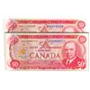 Image 1 : $50.00. 1975 Issue. BC-51a-i. No. EHE1103229 & EHF0605711. Lawson-Bouey. Both CCCS graded Choice Unc