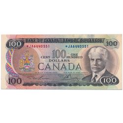 $100.00. 1975 Issue. BC-52aA. No. *JA6440551. Lawson- Bouey. PCGS graded AU-53.