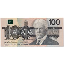 $100.00. 1988 Issue. BC-60a. No. AJV7023046. Thiessen- Crow. H.B.P. #95. CCCS graded Unc-65.