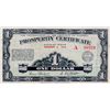 Image 1 : PROVINCE OF ALBERTA. Prosperity Certificate. $1.00. August 5, 1936. No. A80979. CH-A1. 6 stamps on b