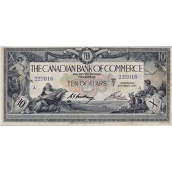 THE CANADIAN BANK OF COMMERCE. $10.00. Jan. 2, 1917. CH-75-16-02-06. No. 223016/A. PMG graded Very F
