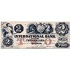 Image 1 : THE INTERNATIONAL BANK OF CANADA. $2.00. Sept. 15, 1858. Thompson, right. CH-380-10-04-06R. A Remain