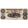 Image 1 : THE INTERNATIONAL BANK OF CANADA. $5.00. Sept. 15, 1858. CH-380-10-10-16a. Fitch, right. Red ‘word’