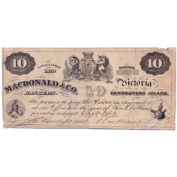 MACDONALD & CO. $5.00. Sept. 6, 1863. CH-420-10-06. No. 823. Signed Thompson-Macdonald. BCS graded F