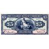 Image 1 : THE CANADIAN BANK OF COMMERCE, Kingston, Jamaica. Five Pounds. March 1, 1921. CH-75-24-04. No. 00571