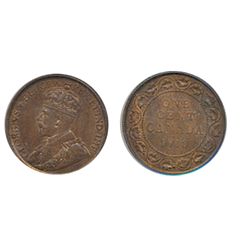 1918. PCGS graded Mint State-65. Red-Brown. 20% red lustre remaining.