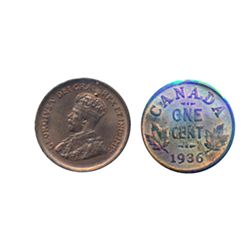 1936. ICCS Mint State-65. Red. 95% red.