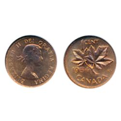 1954. NGC graded Gem Mint State-65. Red. Ex. J. Pittman collection.