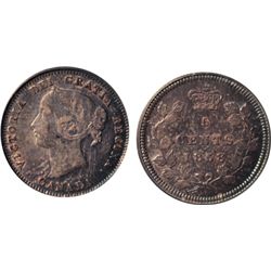 1858. Large Date. PCGS graded AU-53. Medium heavy toning. The ‘Norweb’ example.