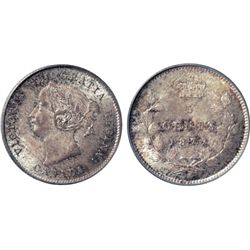 1872-H. ICCS Mint State-66. Superb light multi-hued toning in shades of gold, light blue and green,