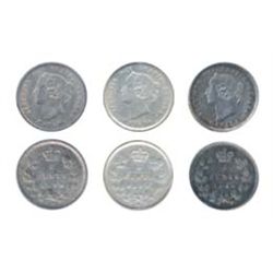 1872-H. 1874-H, Crosslet 4. 1894. All ICCS Very Fine-30. Lot of three (3) coins.