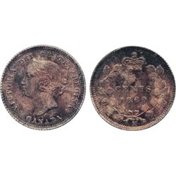 1880-H. Obverse port. #3. ICCS Mint State-65. Attractive golden toning with full original lustre. A