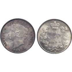 1883-H. PCGS graded Mint State-65. Brilliant, with lightly lustrous silver surfaces and a hint of go