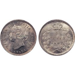 1887. ICCS Mint State-63. Fully brilliant with frosty luster.