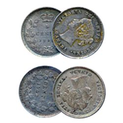 1894. 1900, Oval O. Both Extra Fine-40. Both with even medium heavy toning. Lot of two (2) keys.