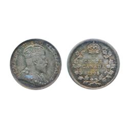 1908. Small Date. CCCS graded Mint State-64. Medium dark blue toning.