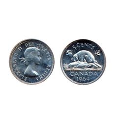 1964. Extra Water Line. PCGS graded Mint State-64.