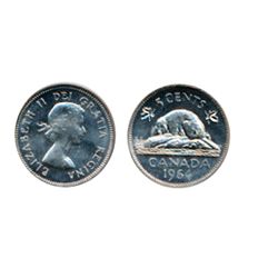 1964. Extra Water Line. PCGS graded Mint State-64. A second example of a popular variety.