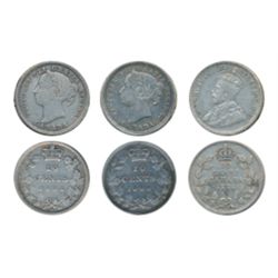 1882-H, 1900, & 1935. All ICCS Very Fine-20. Lot of three (3) coins.