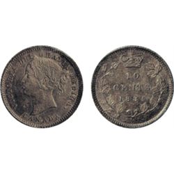 1884. ICCS Mint State-64. This piece exhibits medium heavy, multi-hued toning, predominately dark am