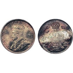 1918. PCGS graded Mint State-67. Medium heavy deep amber toning over excellent fields. A strong stri