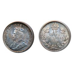 1920. PCGS graded Mint State-66. Light purple toning over superb fields with full underlying lustre