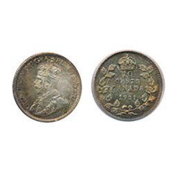 1931. PCGS graded Mint State-66. A piece with rainbow toning. Strong strike, excellent fields and ou