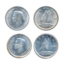 1938. 1946. Both ICCS Mint State-64.