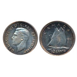 1947. PCGS graded Mint State-65. Light peripheral gold toning.