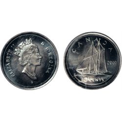 2000-P. PCGS graded Mint State-67. Gem, reflective mirror- like fields. A gem rarity of the Elizabet