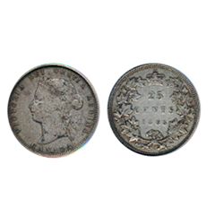 1885. PCGS graded Very Fine-30. Medium heavy toning.