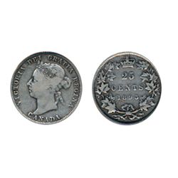 1893. PCGS graded Fine-12. Medium heavy toning.