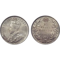 1915. PCGS graded Mint State-65. A brilliant Gem, with just a touch of light gold and blue toning. T