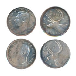 1948. PCGS graded Mint State-64. Lot of two (2) coins.