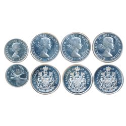 25 CENTS. 1956. ICCS Proof-Like-66. Heavy Cameo; 50 CENTS. 1961, 1963, 1964. Al Proof-Like-66. All H