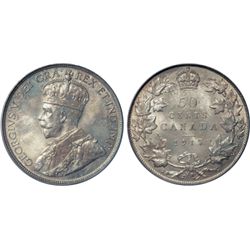 1917. PCGS graded Mint State-66. An outstanding gem fifty cents. Strong strike, excellent fields. Li