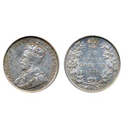 1917. PCGS graded AU-55. Light gold and amber toning over near full luster.