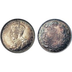 1936. PCGS graded Mint State-66. Even, medium toning in shades of gold, with blue and green highligh