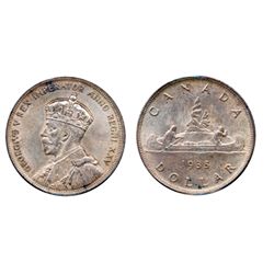 1935. ICCS Mint State-66. Evenly distributed attractive, light to medium heavy toning.