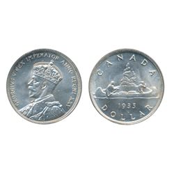 1935. ICCS Mint State-66. A crisp white dollar.