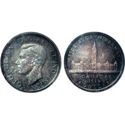 1939. PCGS graded Matte SPECIMEN-67. Light violet and amber toning. The obverse with satiny matte fi