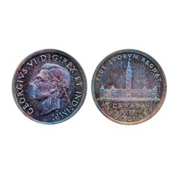 1939. PCGS graded Matte SPECIMEN-66. A gem with purple and red rich toning. Another gem.
