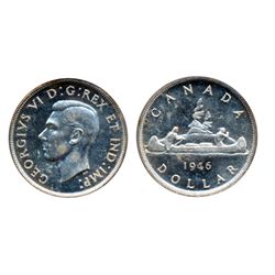 1946. PCGS graded Mint State-63. Fully brilliant.