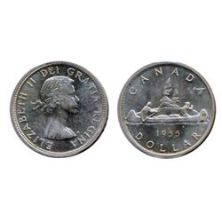 1955. Arnprior. With ‘Die Breaks’. ICCS Mint State-64. Brilliant, with a hint of pale gold toning.