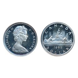 1965. Type III. Large Beads, Blunt 5. ICCS Proof-Like-65. Ultra Heavy Cameo. Fully brilliant. A Gem.