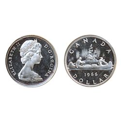 1966. Large Beads. ICCS Proof-Like-66. Ultra Heavy Cameo. Outstanding contrast. A fully brilliant Ge