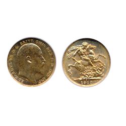 Sovereign. 1910-C. NGV graded Mint State-61. Brilliant golden lustre.