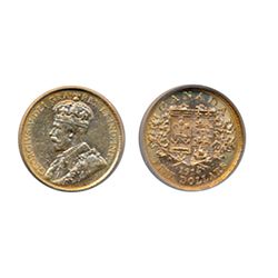 $5.00 Gold. 1914. ICG graded AU-58. Yellow-orange lustre.